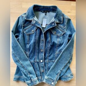 WHBM Peplum Denim Jacket